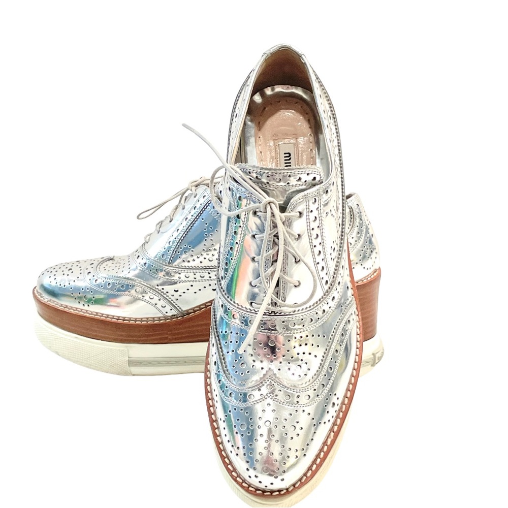 Host pick - Miu Miu Silver Platform Shoes - Picture 8 of 16